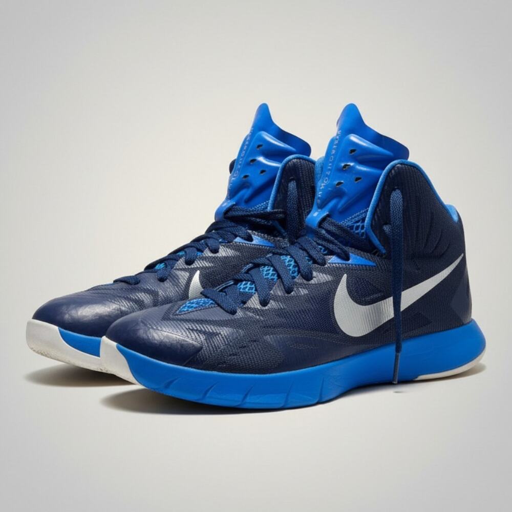 Nike Lunar Hyperquickness TB Basketball Shoes Blue Mens Size 7.5